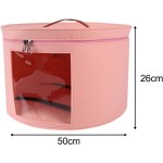 Unisex Hat Organizer - Large Capacity Portable Round Brim Hat Organizer Travel Box, Suitable for Wardrobe and Toy Storage, Pink